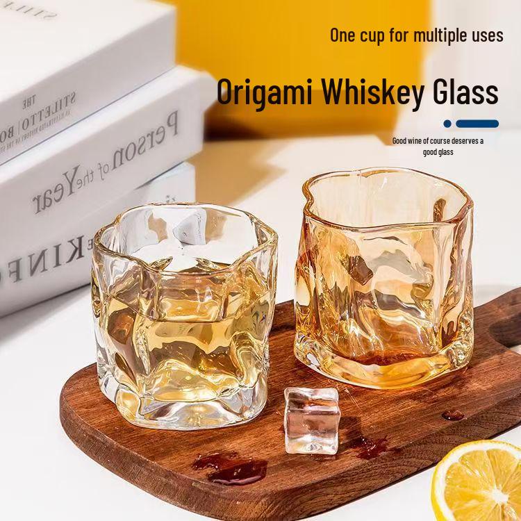 Bicchiere Pieghettato Colorato - Ideale per Acqua, Whiskey o Birra