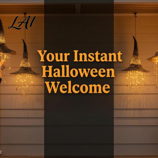 Décorations d'Halloween Intérieures Chapeau de Sorcière Lumineux Décor Suspendu Sorcier Lumineux LED Guirlande Frange Étoile Scintillante Porche Extérieur Plafond Effrayant