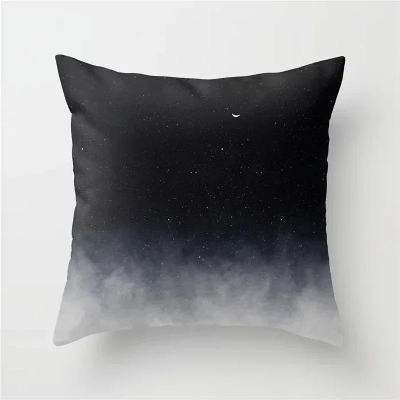 Black and White Cushion Cover Geometric Polyester Throw Pillow Covers Decorative 45x45cm Couch Pillows Fashion Nordic Pillowcase