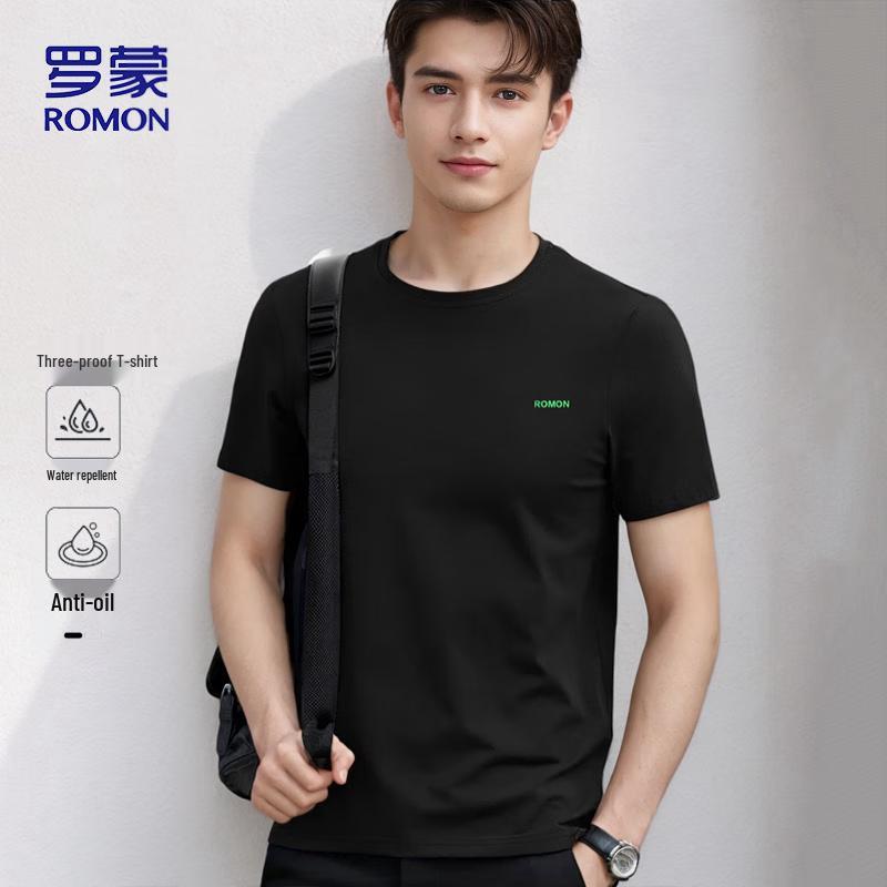 ROMON Men's 666 Functional Cool-Touch Cotton Short Sleeve T-Shirt