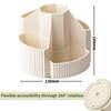 Desktop Stationery Organizer 5 Slots Stationery Storage Box 360 Degree Rotating Cute Pencil Cup Pot for Home Office School Box