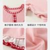Girls Pink Round Neck Short Sleeve T Shirt with Sweet Checkered Lace Trim for Summer
