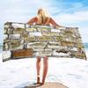 Colored Stone Series Seaside Vacation Beach Towel Swimming Bath Towel Sports Towel