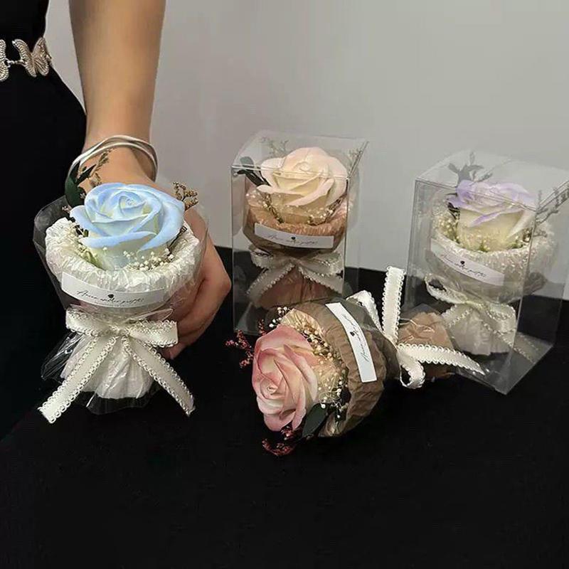 Scatola Regalo Trasparente Plastica Mini Confezione Mazzo di Fiori Trasparente PVC Scatole Bomboniere Scatole Confezionamento Caramelle Cioccolato Forniture per Feste