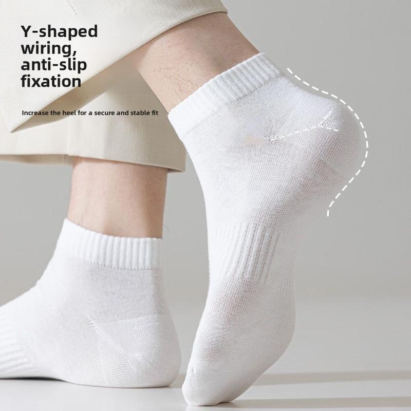 Cotton Socks for Men, Short Sleeves, Suitable for Spring and Summer, Antibacterial, Deodorizing, Sweat-absorbing, Breathable, Comfortable and