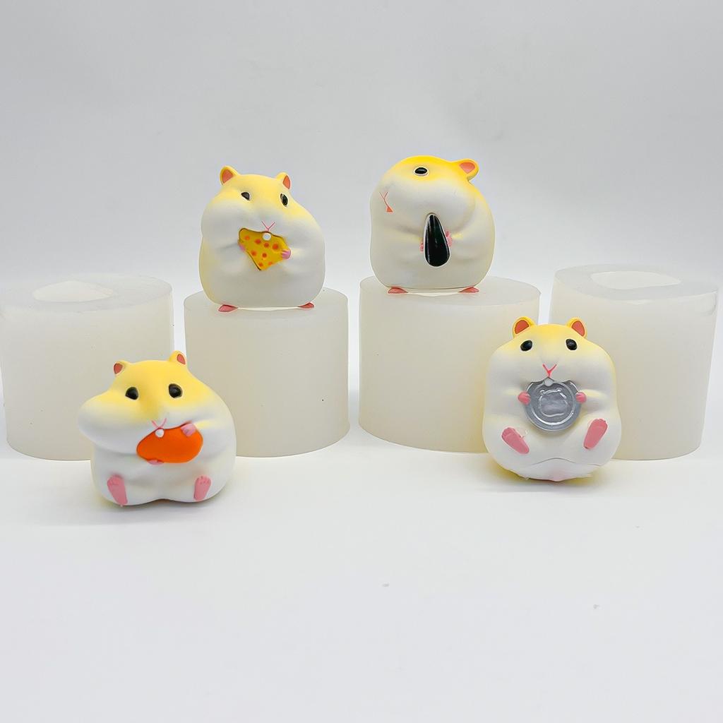 3D Cute Hamster Silicone Mold For Ice Cream Chocolate Jelly Pudding Cake Baking Decoration Mould DIY Kitchen Accessories