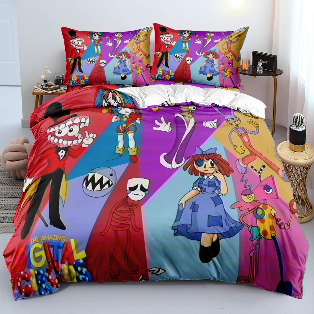Amazing Digital Circus 3D Printed Duvet Case Pillowcase Bedding Set Twin Full King For Kids Adults Bedroom