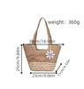 New Summer Straw Woven Bag for Women Fashion All-match Casual Shoulder Bag Forest Style Handmade Bag Large Capacity Beach Bag