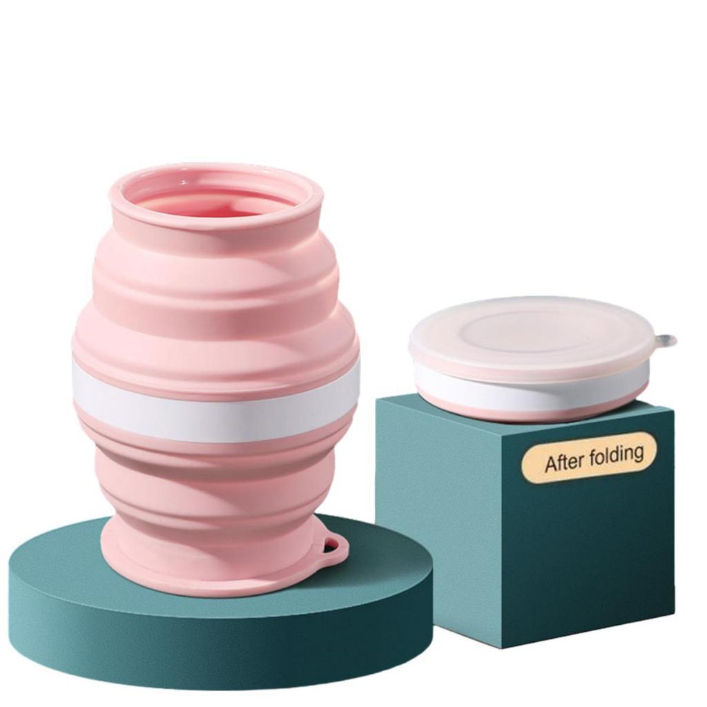 Foldable Water Cup Outdoor Indoor Portable Retractable Water Bottle Folding Cup for Camping