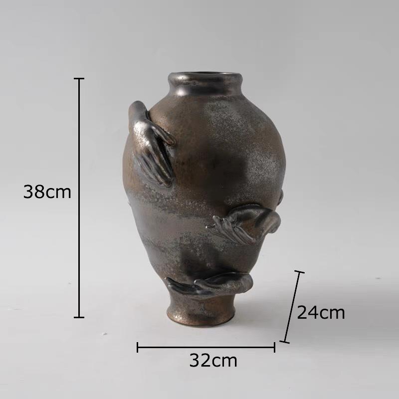 Abstract Art Character Chest Ceramic Vase Desk Decoration Flowers Arrangement Human Body Breast Vases Room Aesthetic Decor