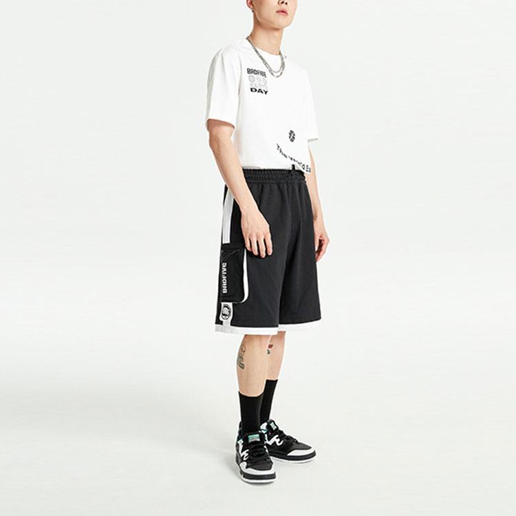 Li Ning Anti-Five Graphic Print Loose Round Neck Short Sleeve T-Shirt Men Tops White AHSR099-5