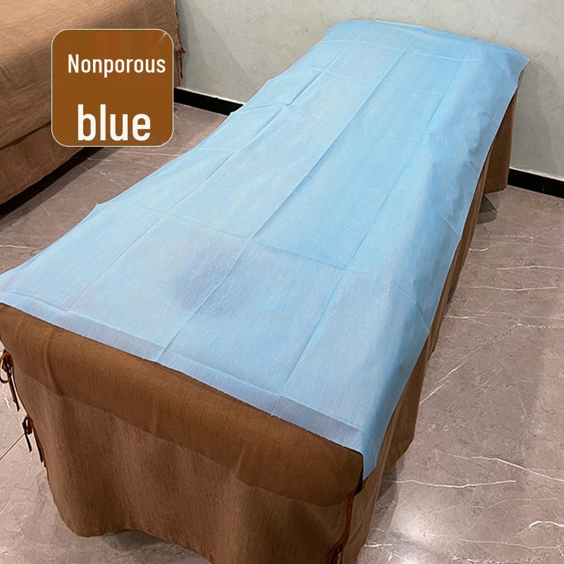 100 Disposable Non-Woven Waterproof & Oil-Proof Massage Bed Sheets with Hole - Thickened for Beauty Salons