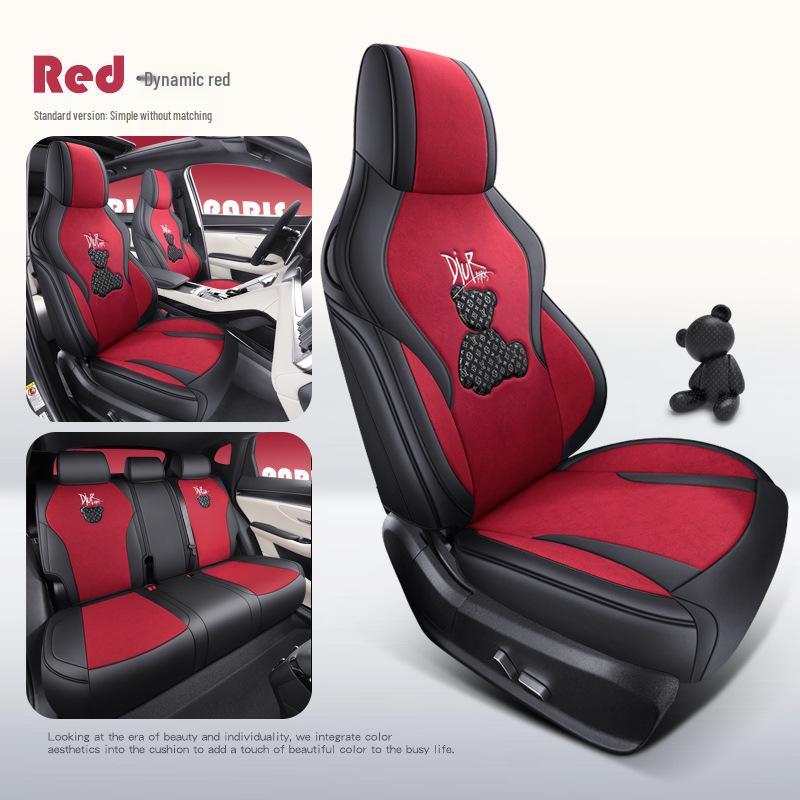 BYD Song PLUS Little Bear 4-Season Car Seat Cushion - Tech Cloth, Full Coverage for 5 Seats