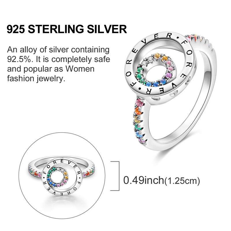 Rings Sales 925 Silver Love Heart Sun Moon Star Iris Adjustable Rings For Women Wedding Birthday Party Jewelry Gift