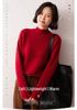 Lekasha Women's Raglan Sleeve Cashmere Half-High Neck Pullover for Autumn/Winter