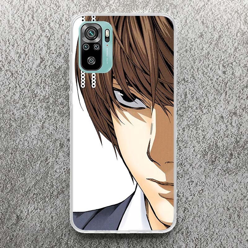 N-Note D-Death Yagami Light Soft Case for Xiaomi Redmi Note 10 9 9S 8 Pro 7 9T 5 Phone Shell Mi 11T 12T 10T 12 11 Lite 6X A3 Cov