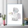 tatty Teddy 100% Round Full Drill 5D DIY Diamond Painting Embroidery Cross Stitch Rhinestone Décor toilet 3 piece set
