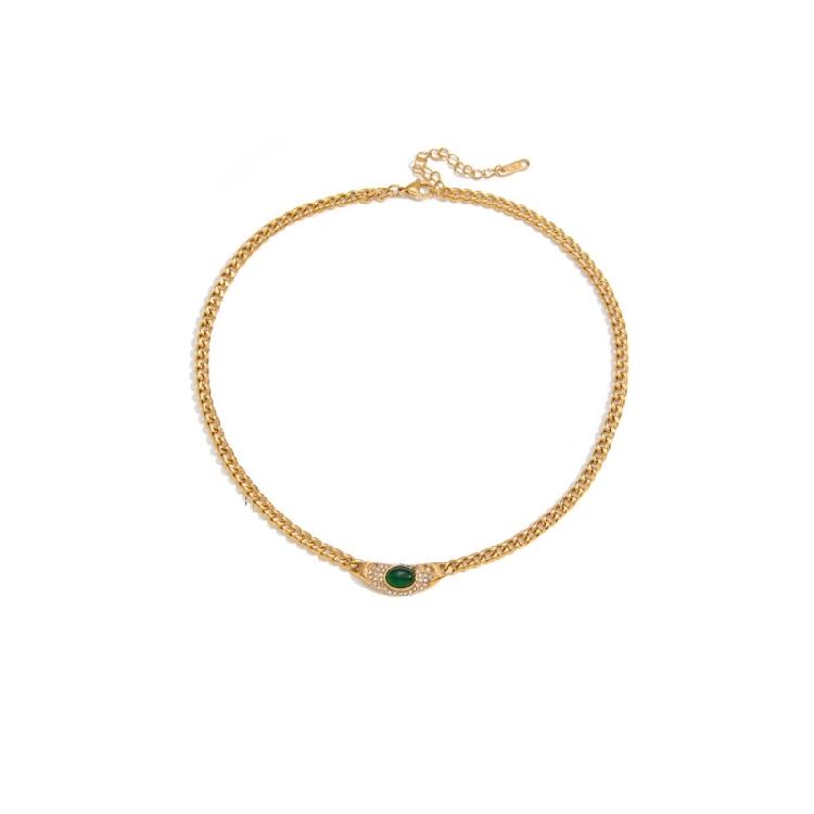 Contemporary Minimalist Crystal Pendant Necklace Stylish Stainless Steel Chain Jewelry Ideal Anniversary Gift