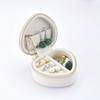 1pc Mini Jewelry Box, Heart-Shaped Jewelry Organizer with Keychain, Zipper Closure, Portable Jewelry Box, Jewelry Boxes