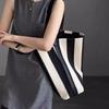 Striped Canvas Bag, Bucket Bag, Women'S Large-Capacity Niche Bag, Shoulder Large Bag, Women'S Bag, Tote Bag.