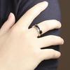 Men Women Black Band Ring Titanium Stainless Steel Fashion Jewelry Lover Gift