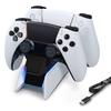 For PS5 Type-C DualSense Charging Station Dual Charging Dock Charger Stand for PlayStation 5 DualSense Wireless Game Controller