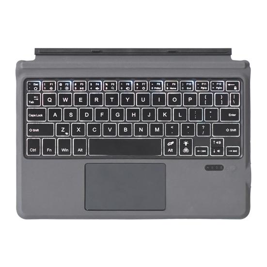 Tablet Keyboard & Protective Case Black Wireless Bluetooth-compatible Keyboard with Colorful Backlight Plastic Tablet Protector for Microsoft Surface