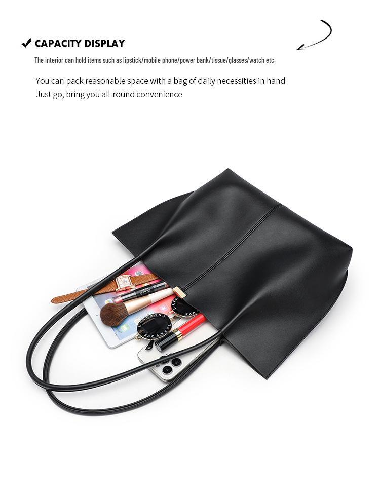 2025 Retro Korean Style Women's Large Capacity Commuter Tote Bag - Mother-Child Shoulder Bag