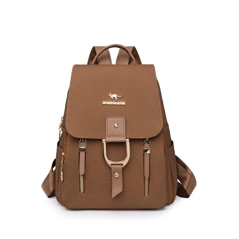 New Large-capacity Soft Linen Cloth Pattern Backpack Women's Versatile Multi-zipper Travel Bag Casual Fashion Backpack