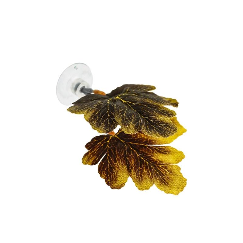 Artificial Leaves Aquariums Decoration 6PCS Suction Cup Hammock Bed, Betta Tanks Habitats Decors for Fish Shrimp Shelter and Spawning