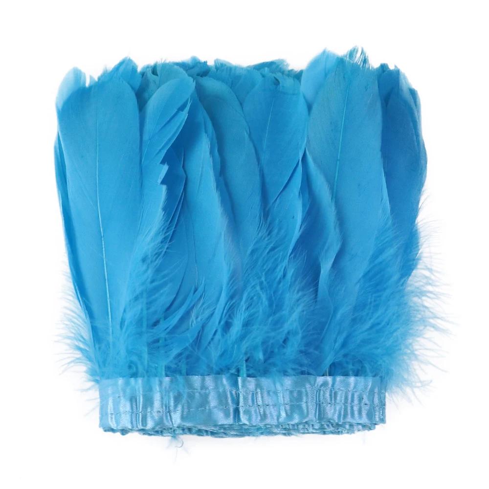 1 Meter Rosa Gänsefedern Besatz 15-20 cm Für Hochzeitskleid Dekoration Nähhandwerk Federlampenmaterial Federband