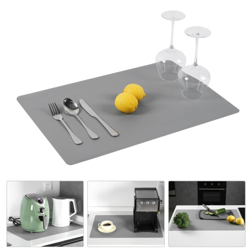 Silicone Kitchen Mat, Thick, Insulated, Protective Mat for Countertops, Large, Silicone Sink Mat, Non-Slip, for Cooking and Dining, Decorative, Dining