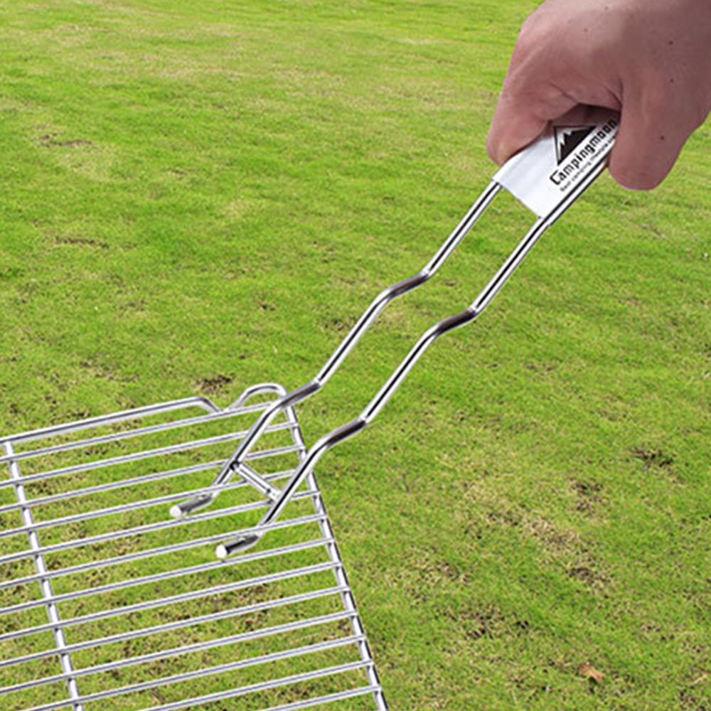 BBQ Grill Grile Lifter Gripper Grip Lifter Grip din oțel inoxidabil