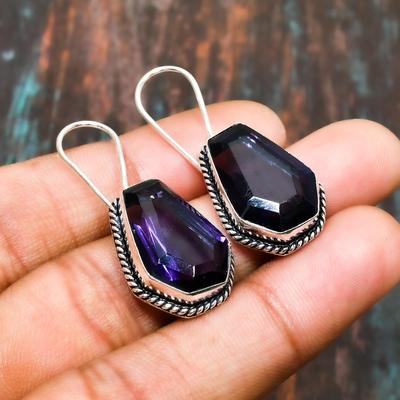 Amethyst, Gemstone Handmade 925 Sterling Silver Jewelry Earring For Women