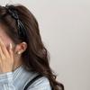 U-förmiges Wellen-Haarband Dünnes PU-Leder-Haarband Retro-Schleifen-Kopfband Mädchen/Damen