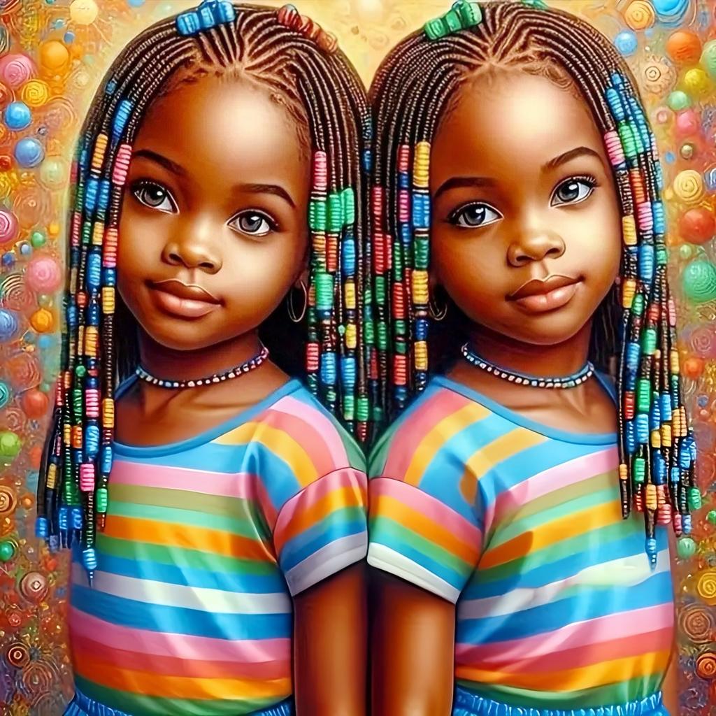 Diamond Painting African Girl Embroidery Cross Stitch Full Round Mosaic Portrait Rhinestones Handmade Hobby