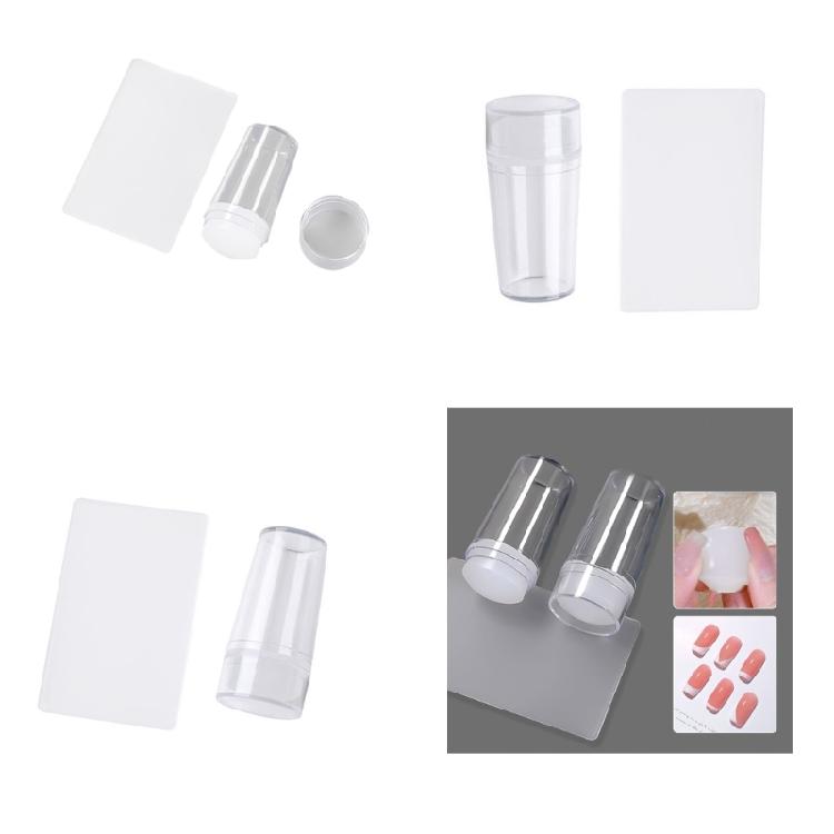 Easy To Clean Silicone Stamps with Scraper for French Nail Fashion Nail Designs Nail Stamp for Beauty Enthusiasts