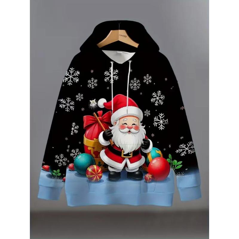 Fashion Women's Hooded Sweater 3D Casual Color Printing Casual Long Sleeve Sweater
