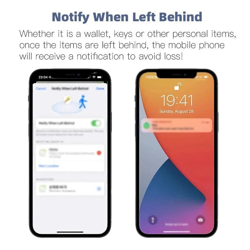 Rastreador GPS Bluetooth inteligente funciona com Find My APP Dispositivo de lembrete anti-perda sem fio para iPhone Localizador de chaves Kids Finder