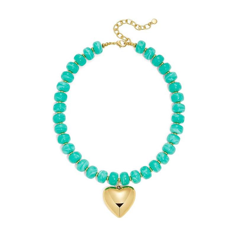 1 szt. Gruba Letnia Plażowa Biżuteria Statement Prezenty Boho Kolorowy Akrylowy Naszyjnik Choker z Koralików Dla Kobiet