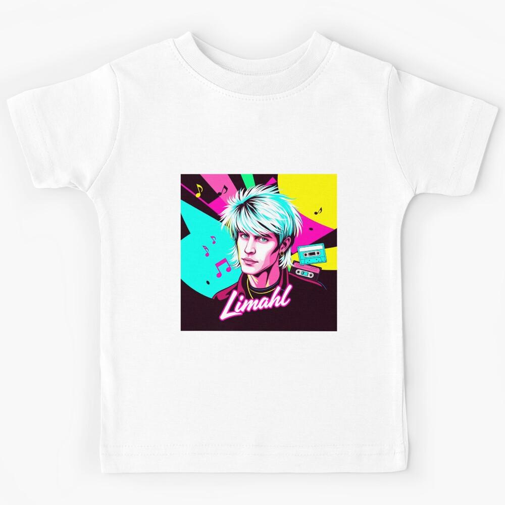 Limahl Retro 80s Style Design - Neon Colors and Geometric Shapes Kids T-Shirt 160
