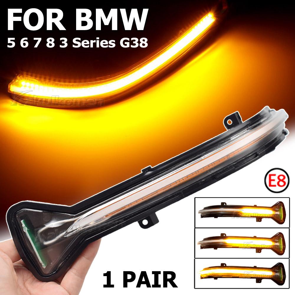 Scroll LED Dynamic Turn Signal Light Side Mirror Flashing Light Repeater Blinker For BMW 5 6 7 8 3 Series G38 G30 G31 G11 G20 M5