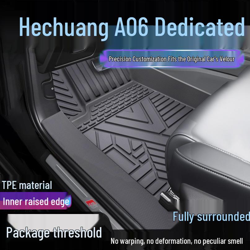 

Hechuang A06 TPE Waterproof Full Coverage Floor Mats with Door Sill Protection Single-layer Upgraded TPE Mat