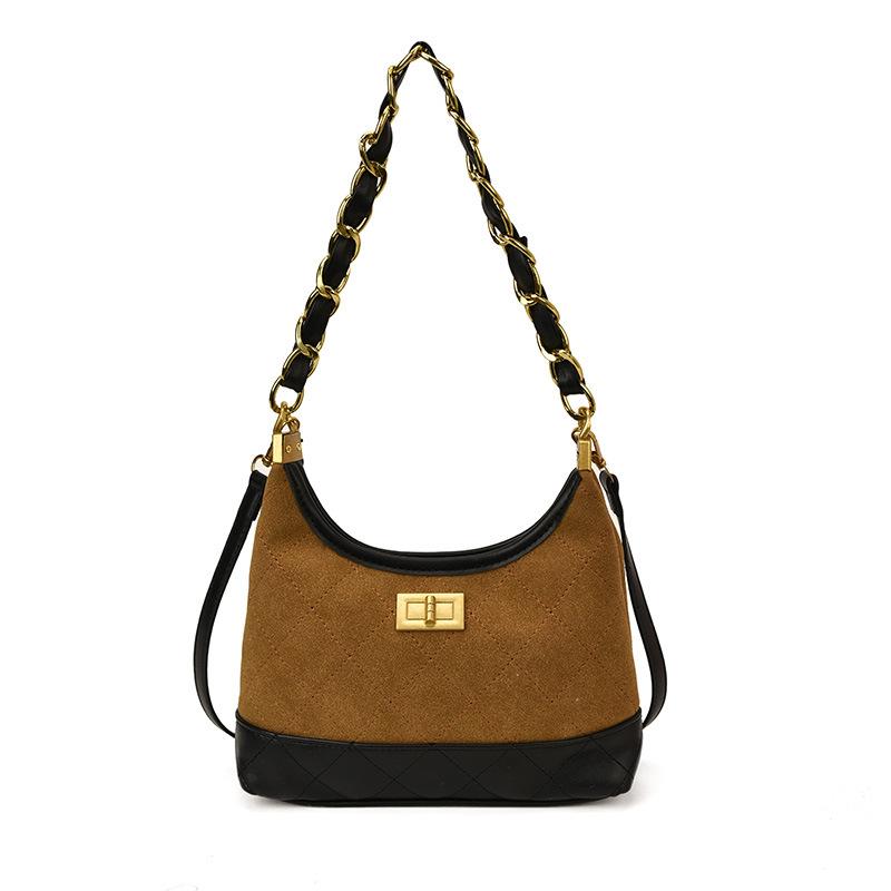 2025 New Versatile Messenger Bag Niche Light Luxury Rhombus Shoulder Bag Simple Versatile Premium Tote Bag