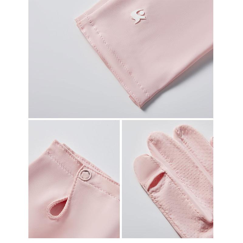 Summer  Sunscreen Gloves For Women Solid Color Uv Protection Ladies Gloves