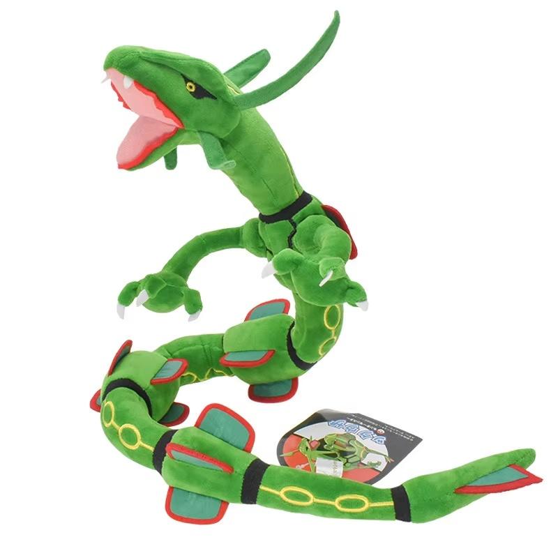 6075Cm Rayquaza Bendable Foldable Plush Toy Soft Stuffed Dragon Doll Anime Figure Soft Pillow Companion Doll Gift