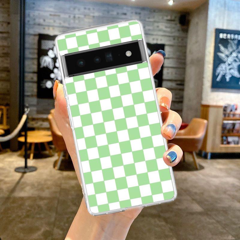 

Checkerboard Plaid Checked Phone Case For Google Pixel 8 7 6 Pro Soft TPU Shell For Pixel 6A 5 4 5A 4A 3A XL 5G Clear Cover Pixel 6
