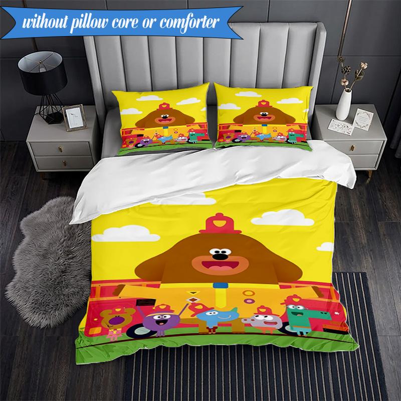 Cute Du-ggee Adventure 3pcs K-pop music group Bedding set,Ideal for Bedroom, Dormitory,Including Duvet Cover And 2pcs Pillowcases,Fan gifts