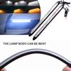 2PCS Car DRL LED Daytime Running Light Flow Yellow Turn Signal White Auto Headlight Strip Flashing Signal Lamp 12v Universal