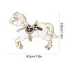 1Pc Horse Brooch Simple Alloy Exquisite Diamond Gift Metal Brooch Clothing Decoration